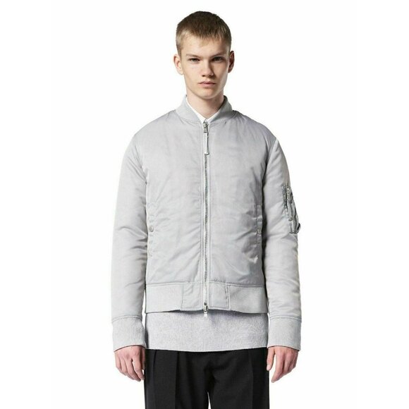 Diesel Black Gold Men Gray Jebok Bomber Jacket 50 - Picture 12 of 12